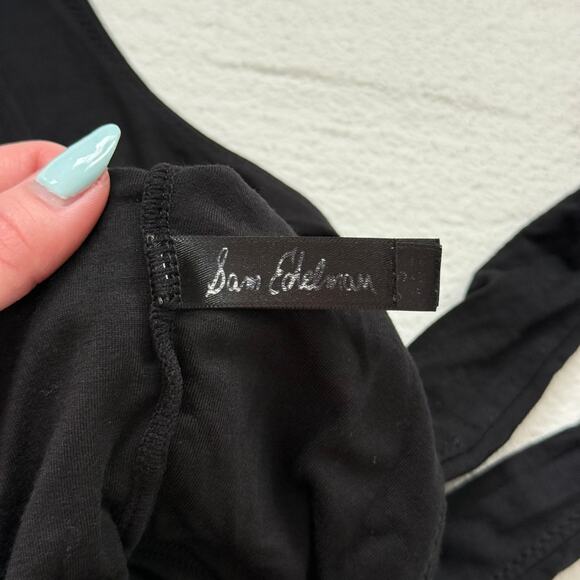 Sam Edelman Black Bodysuit S Open Back Double Lined Super Stretchy Scoop Neck - Picture 8 of 9